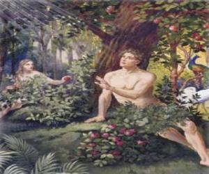 yapboz Adem ve Havva cennette